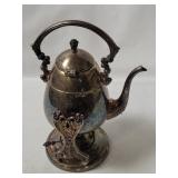 Vtg Silver Plated Tilting Kettle