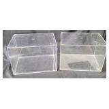 2 Plastic Display Cases 12' X 9' X 9'