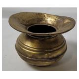 Vtg Small Brass Spittoon