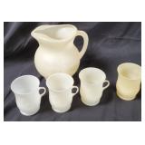 Vtg Kool-aid Plastic Pitcher W/ Cups