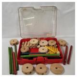 Vtg Tinkertoy Construction Set
