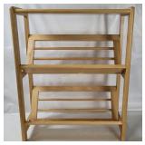 2-tier Tilted Wooden Bookshelf