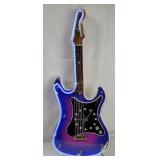 Neon Light Guitar Wall Clock