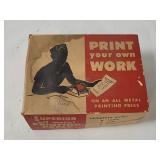 Vtg Superior Cub Printing Press