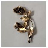 1/20 12k Gold Filled Rose Brooch