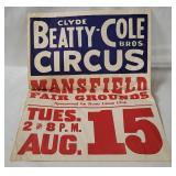 Beatty Cole Bros. Circus Poster