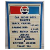 Vtg Pepsi Menu Letter Board Sign
