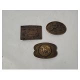 3 Belt Buckles - Stagecoach, Ford Cars