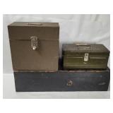 3 Vtg Cases - Todd Co., Hamilton Climax Etc.