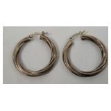 Pair Of Sterling Earrings 6g