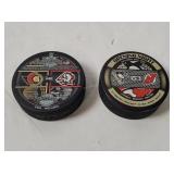 Penguins/ Devils & Senators/ Sabres Hockey Pucks