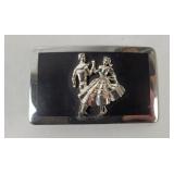 Vtg Square Dancers Belt Buckle