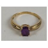 10k Gold Amethyst Ring 1.8g