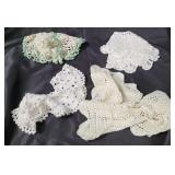 5 Vtg Crocheted Womens Collars