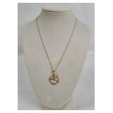 14k Gold Hummingbird Necklace 2.8g