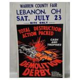 Warren County Fair Demo Derby Poster