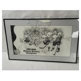 Framed Erie Otters Hockey Art Signed By Players