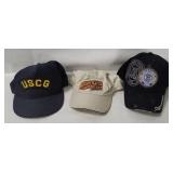 3 U S Coast Guard Hats