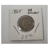1865 U S Three Cent Nickel