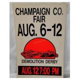 Champaign Co. Fair Demo Derby Poster