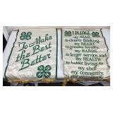 Vintage 4-H Motto & Pledge Banner