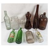Crate Full Of Assorted Vintage Bottles