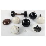 Lot Of Vintage Porcelain Enamel Door Knobs