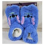 New Pair Of Disney Stitch Fuzzy Slippers 8-10