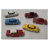 6 Ford Small Plastic Cars