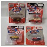 4 Mini Metals Diecasts - Chevy Truck, Metro Van