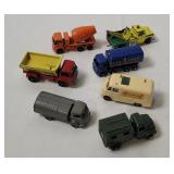 7 Lesney Diecasts - Tow Truck, Cement Mixer