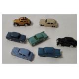 7 Small Plastic Model Cars - Praline Etc.