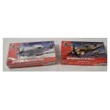 2 Airfix Model Kits 1/72 - Messerschmitt, Spitfire