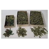 Small Green Plastic Military Figures H O