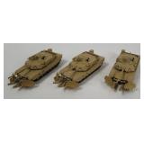3 Johnny Lightning Diecast Abrams Tanks