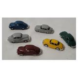 6 Dampf-kraft-wagen Small Plastic Cars