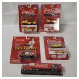 5 Coca-cola Diecasts - Mini Metals Etc.