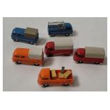 6 Small Plastic Trucks- Brekina Etc.
