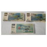 3 Hasegawa Model Kits 1/72 - Aichi, Kawanishi