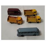 5 Lesney Diecasts - Coca-cola, Nestle's