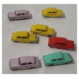 7 Ford Anglia Small Plastic Cars - Mini, Eko
