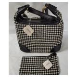 New Coach Amanda Houndstooth Hobo Purse