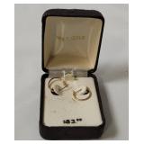 14k Gold Snap Hoop Earrings .3g