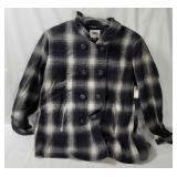 Old Navy Womens Plaid Peacoat Size 2 X