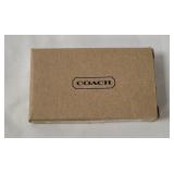 New Coach Leather Star Keychain
