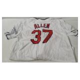 Mlb Indians Allen Jersey W/ 2 Signatures