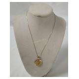 10k Gold Chain W/ 14k Religious Pendant 4.9g