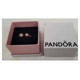 Pandora Polished & Pave Bead Ring Size 8