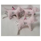 3 Victoria's Secret Pink Dog Keychains