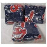 3 New Mlb Indians Throw Blankets